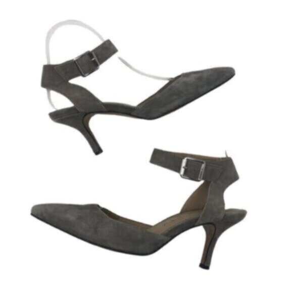 Sole Society | Women's Sandal Taupe Suede Heels Size 8 - Picture 9 of 13